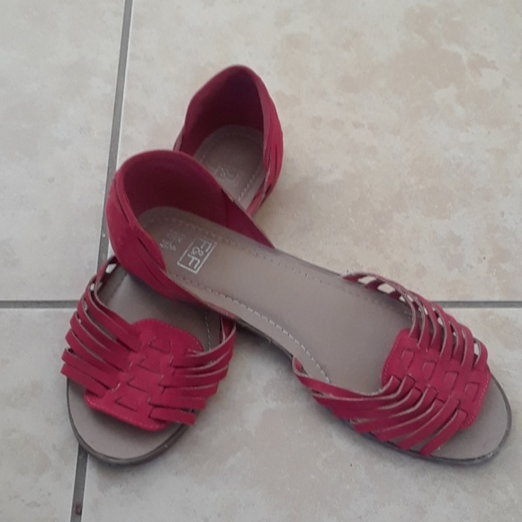 F&F Shoes - Red suede sandals from UK
